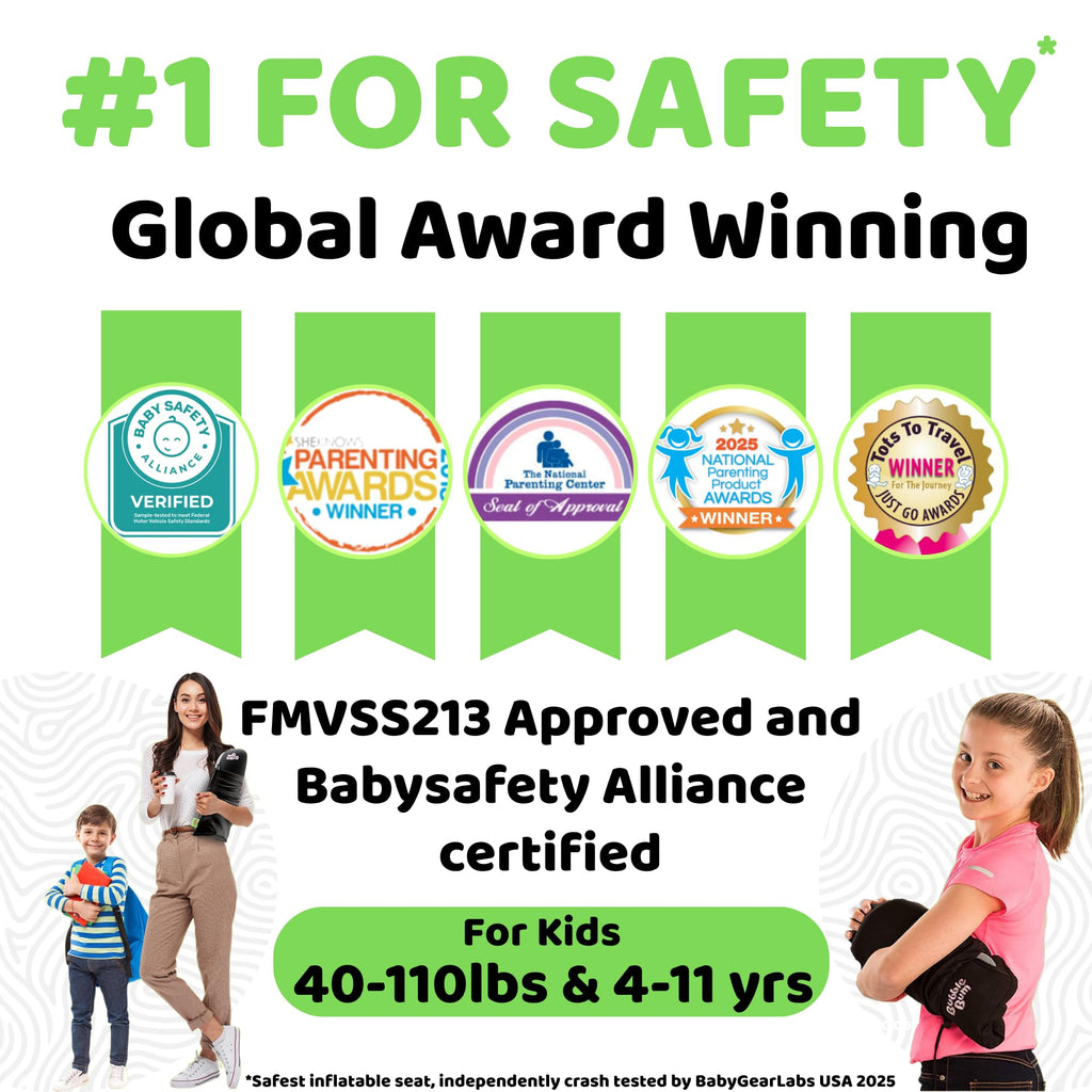 BubbleBum Twin Pack Inflatable Travel Booster Car Seat - Narrow Backless