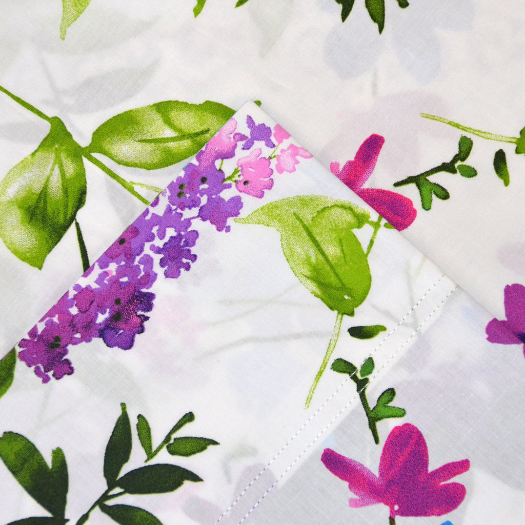 Bedding 4 Pieces Queen 100% Cotton Percale Sheets- Printed Bed Sheet & Pillowcase Sets- Soft Cotton Bed Sheets Set