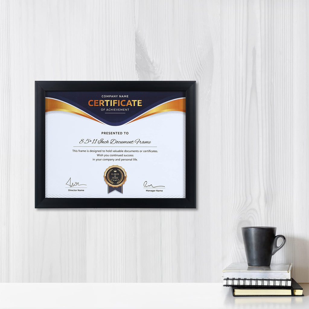 8.5x11 Picture Frame Certificate Document Frame 6 Pack Glass
