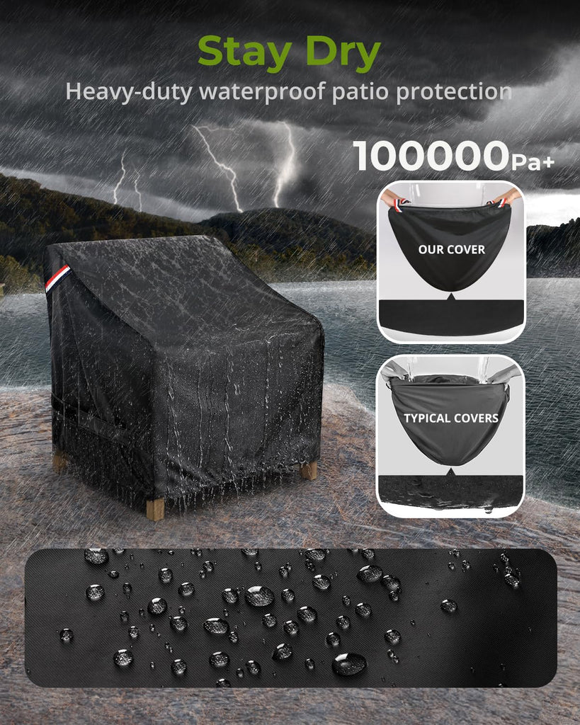 Patio Chair Cover for Outdoor 24 x 24 x 31 inch Waterproof
