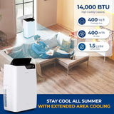 14000 BTU Portable Air Conditioner 4-in-1 with Heating