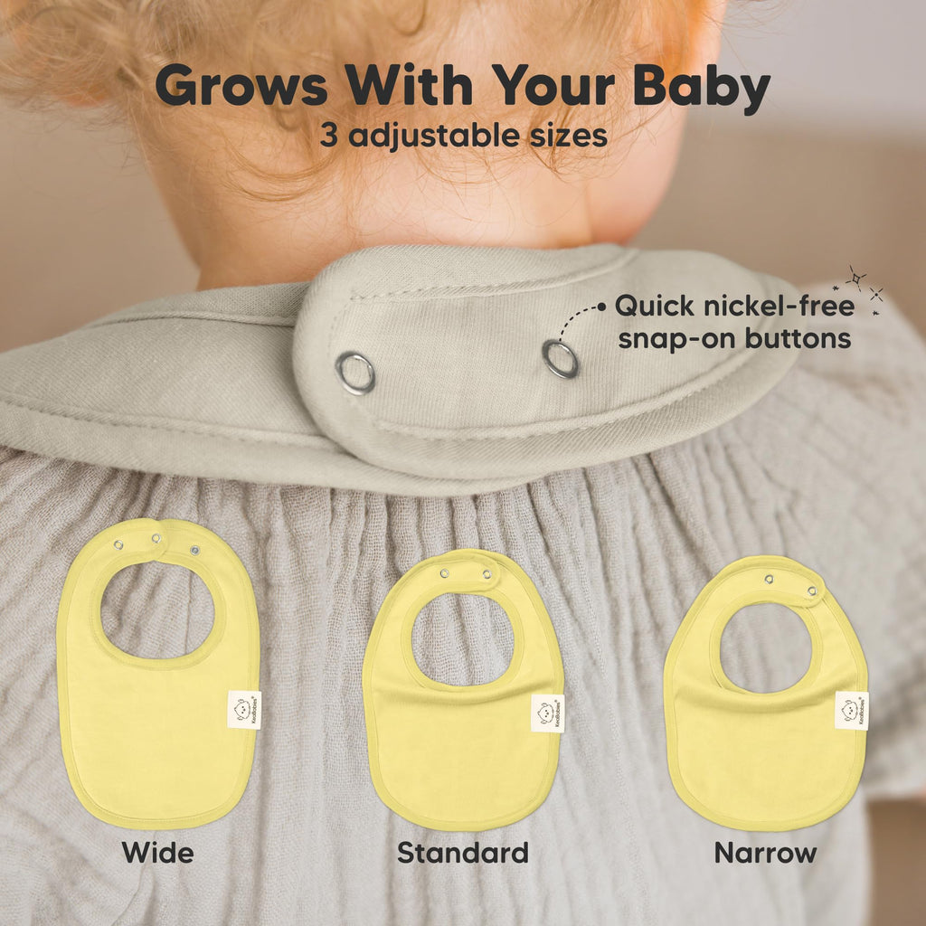 8-Pack Organic Baby Bibs for Drooling and Teething (Dawn)