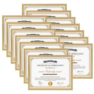 14 Packs 8.5x11 Gold Multi Plastic Picture Frames Set