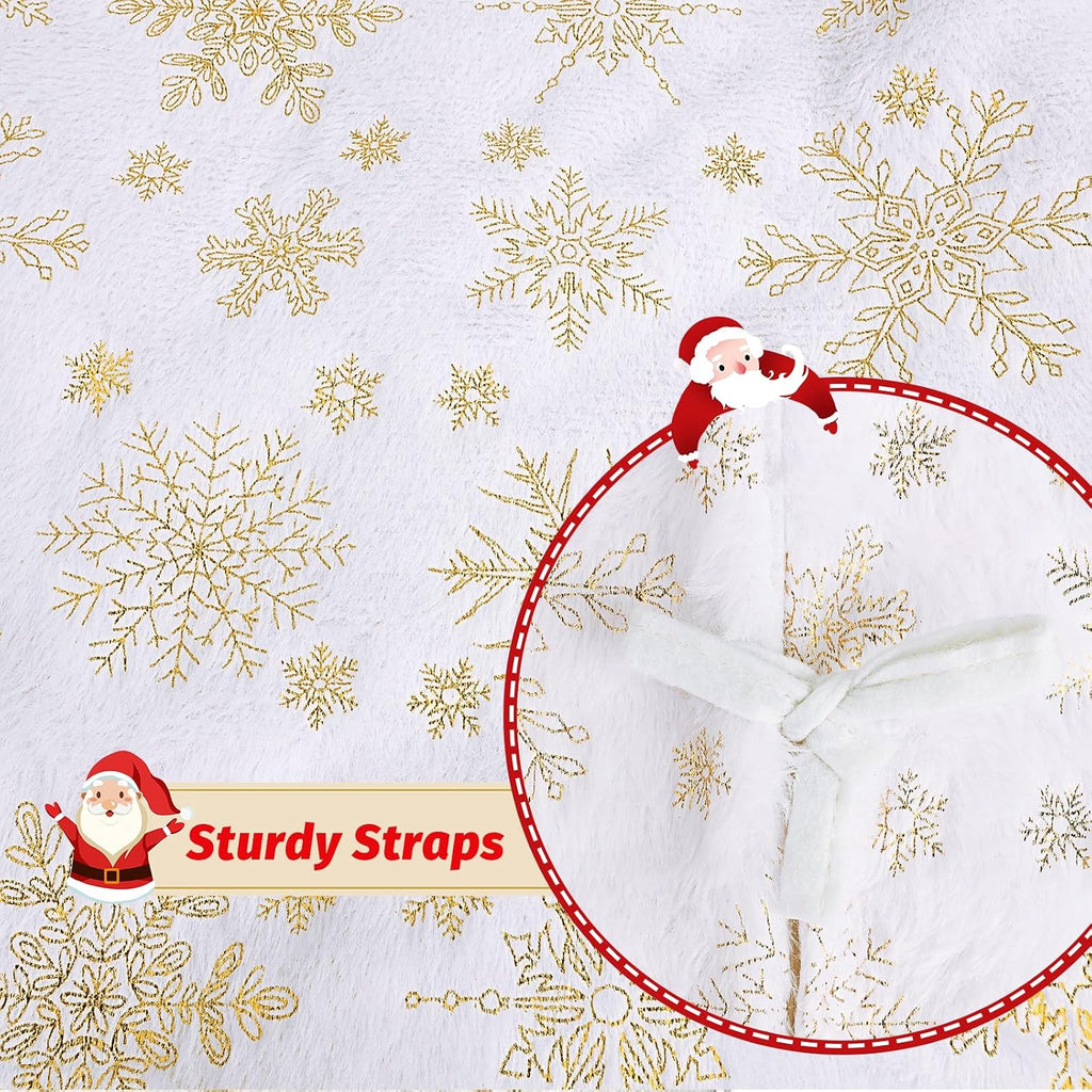 Christmas Tree Skirt, 36 inches White Christmas Tree Skirts