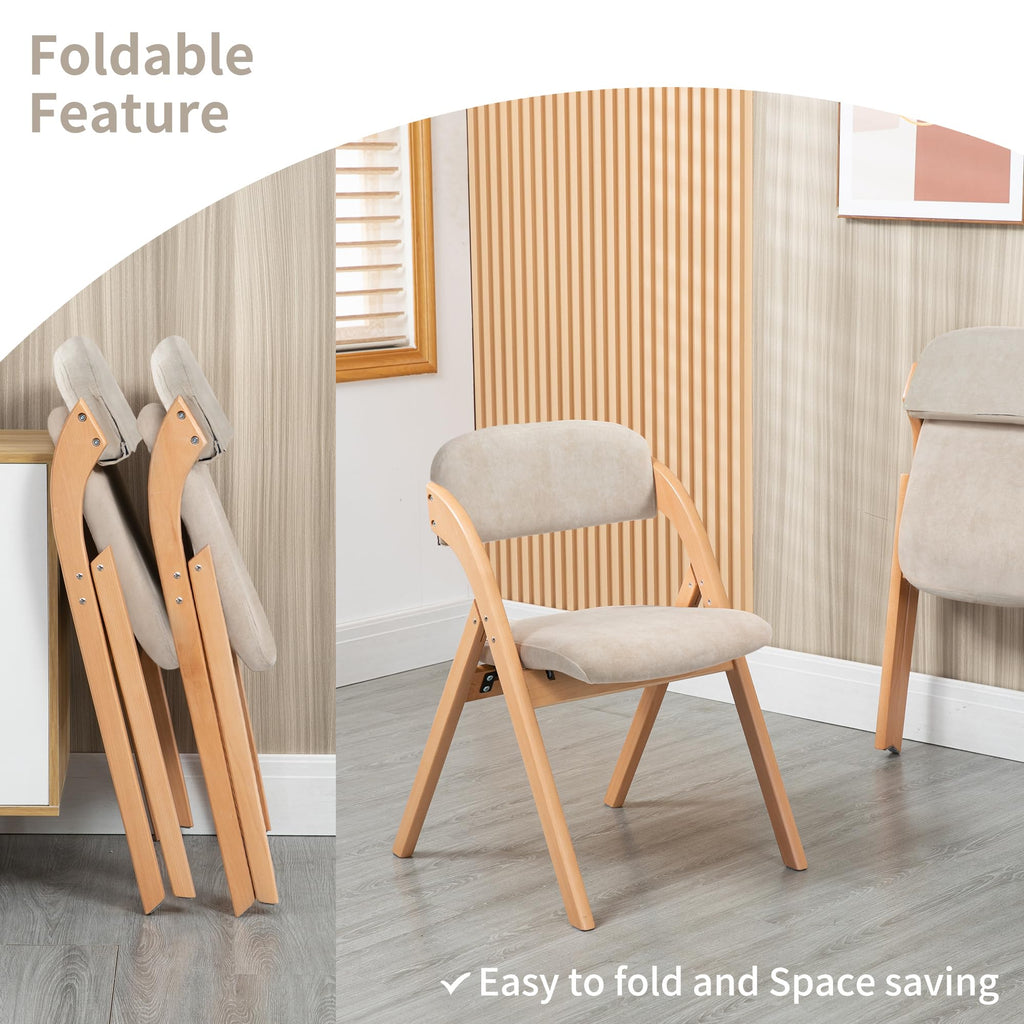 Folding Chairs with Cushion Padded Foldable Chiars 4 Pack