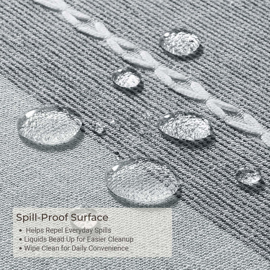 Waterproof Outdoor Rectangular Tablecloth, Gray Stripe, 55 x 86 Inch