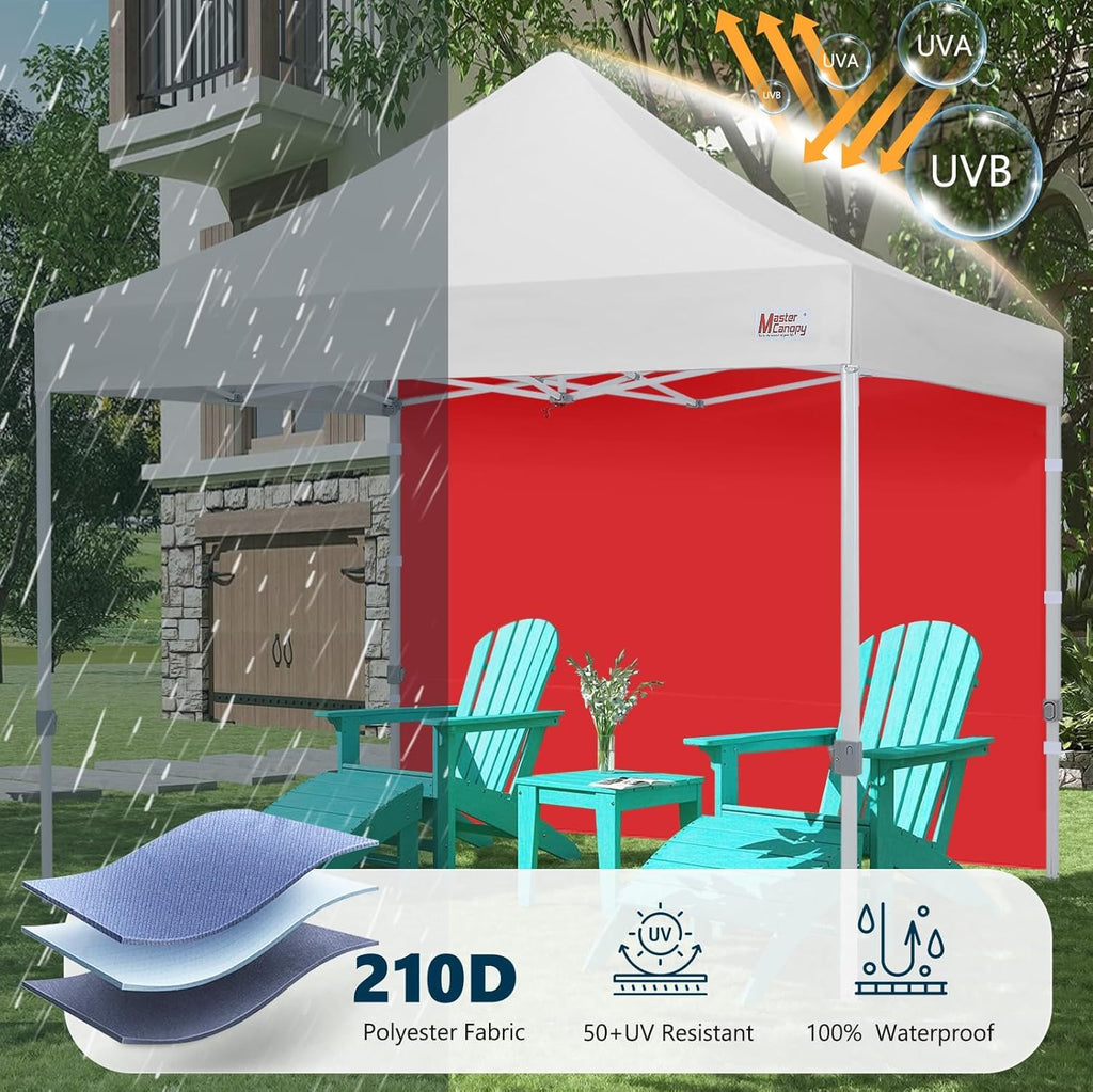 12x12 Pop Up Canopy Sidewall Only 1-Pack Red