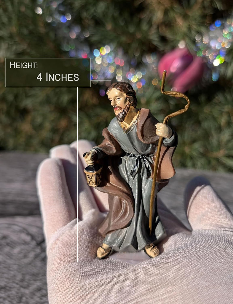 15-Piece Complete 4" Christmas Nativity Set