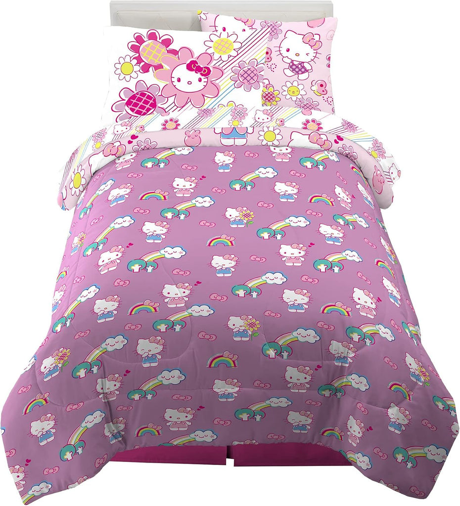 Kids Bedding Super Soft Comforter and Sheet Set with Sham, 5 Piece Twin