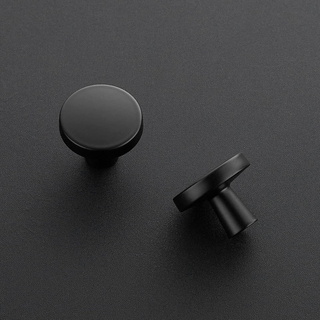 40 Pack 1-1/4 Inch Kitchen Cabinet Knobs Solid Round Dresser Drawer Knobs Matte Black Dresser Knobs Simple Cabinet