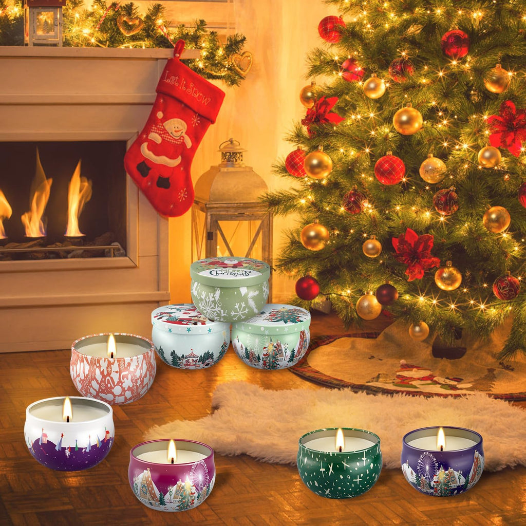 24 Pack Christmas Scented Candles, Soy Wax Gift Set