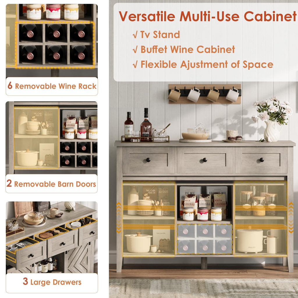 47.2'' Farmhouse Buffet — Sideboards & Buffets | Casa Home Living