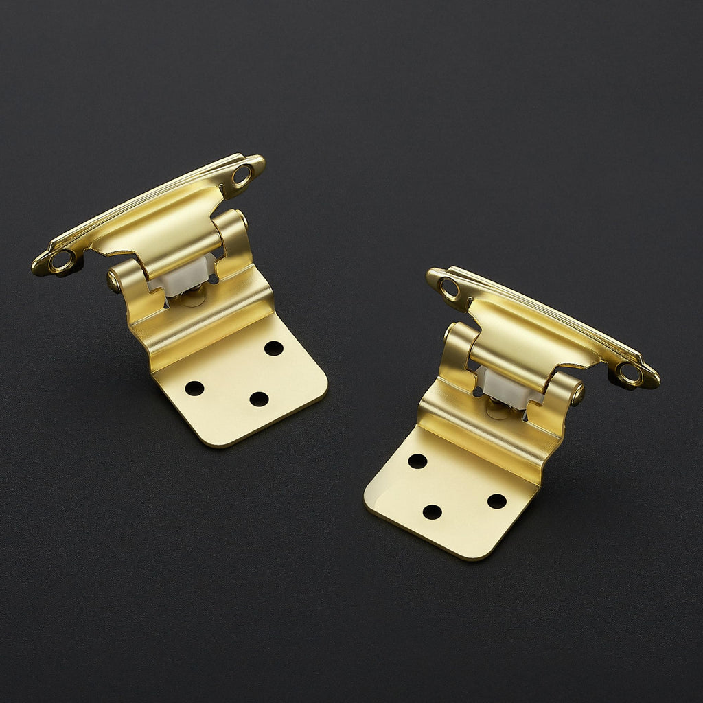3/8" Inset Gold Cabinet Hinges 60 Pack (30 Pairs)