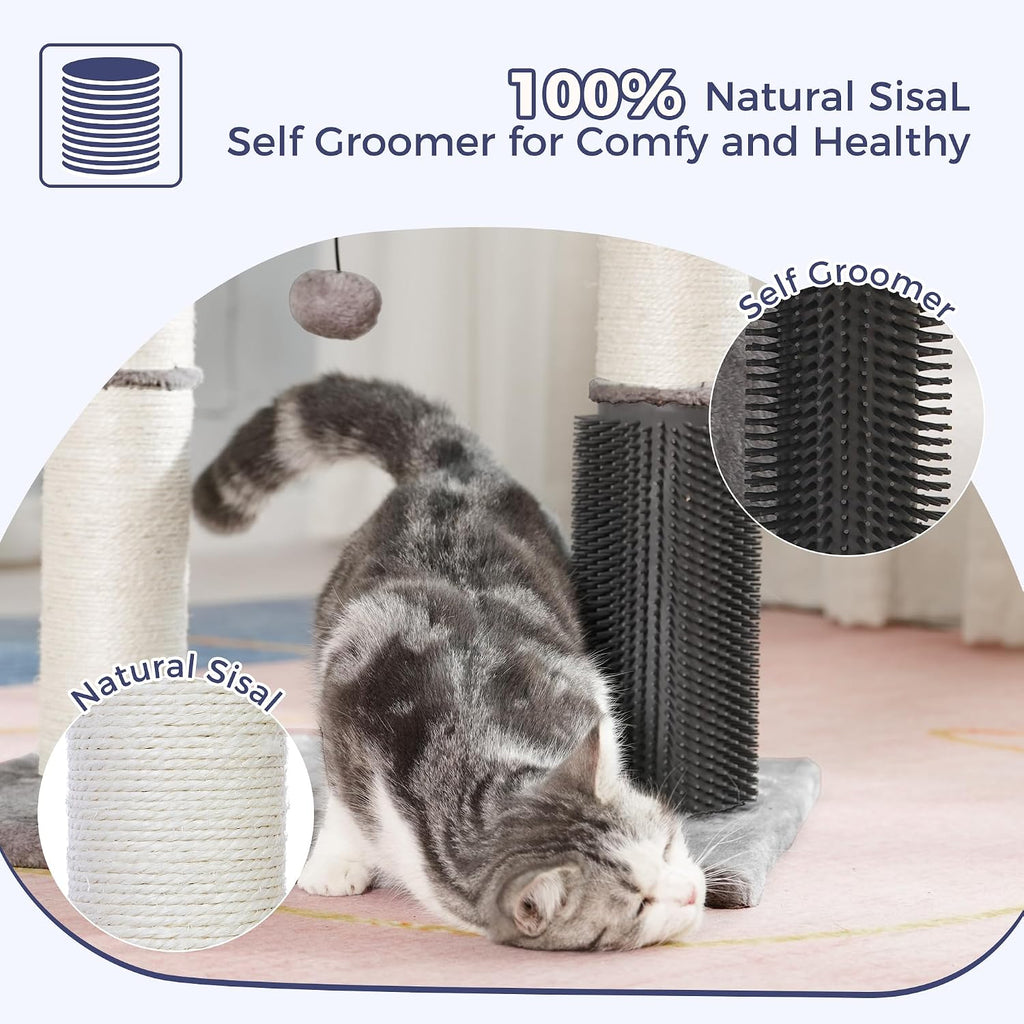 Cat Tree Tower for Large Cats Cat Scratching Post with Bed 20X16"