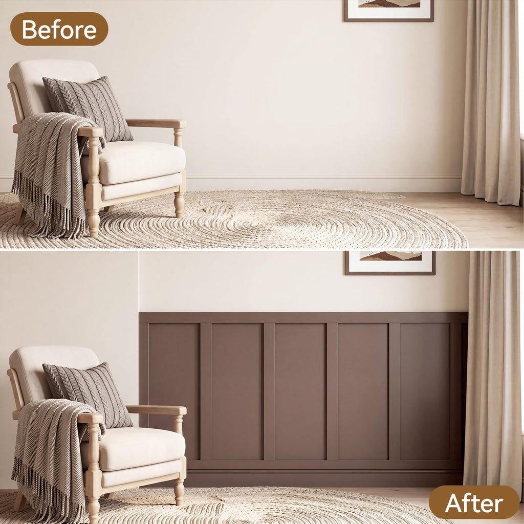 Premade Board and Batten Wall Panel Kit, Wainscoting Panels