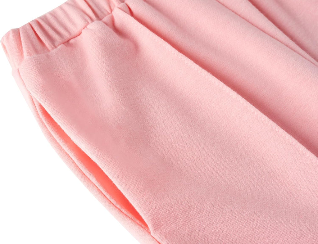 Girls 2 Piece Outfits Twist Front Sweatshirt Wide Leg Sweatpants