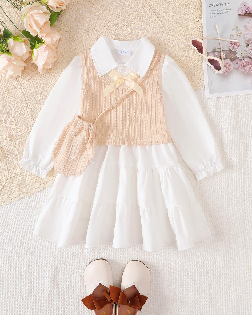 Girl Clothes Toddler White Fall Dresses Outfit For Girls Old
