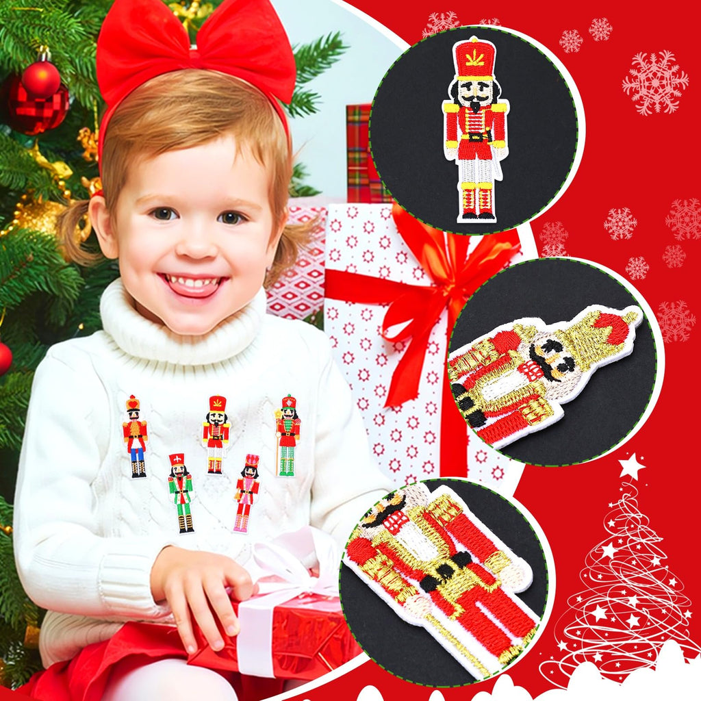 36pcs Christmas Nutcracker Iron on Patches Xmas Applique
