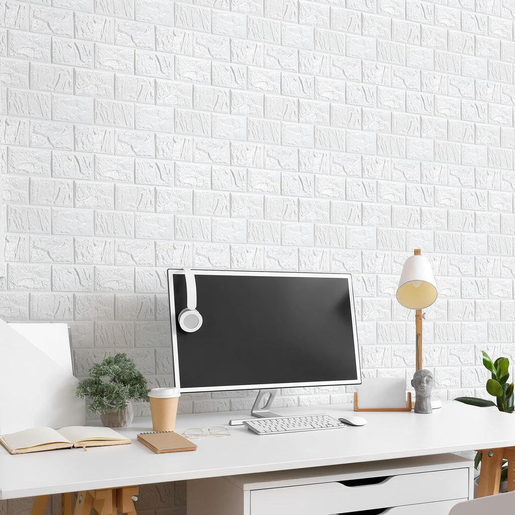 Peel and Stick 3D Wall Panels 12x12in PVC 10 Pack White