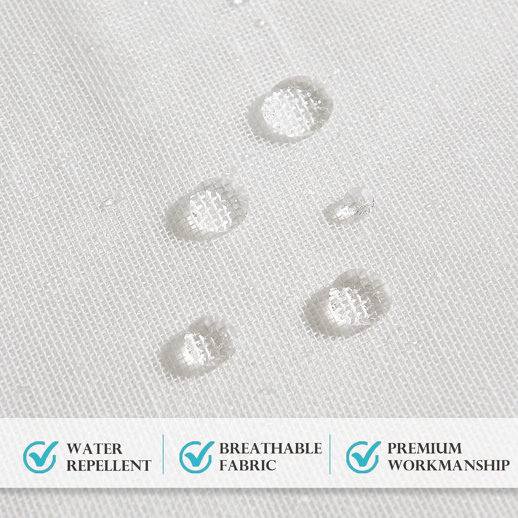 2 Panels Outdoor Curtains Waterproof Privacy Linen | Light Filtering, Grommet Top, Durable Fabric, Drapes for Porch