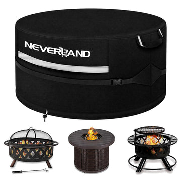 Round Fire Pit Cover 22"D x 16"H, Heavy Duty 900D Waterproof