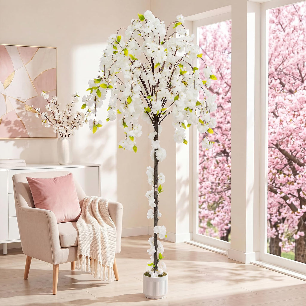 6FT Artificial Cherry Blossom Tree, Faux Sakura Tree for Indoor
