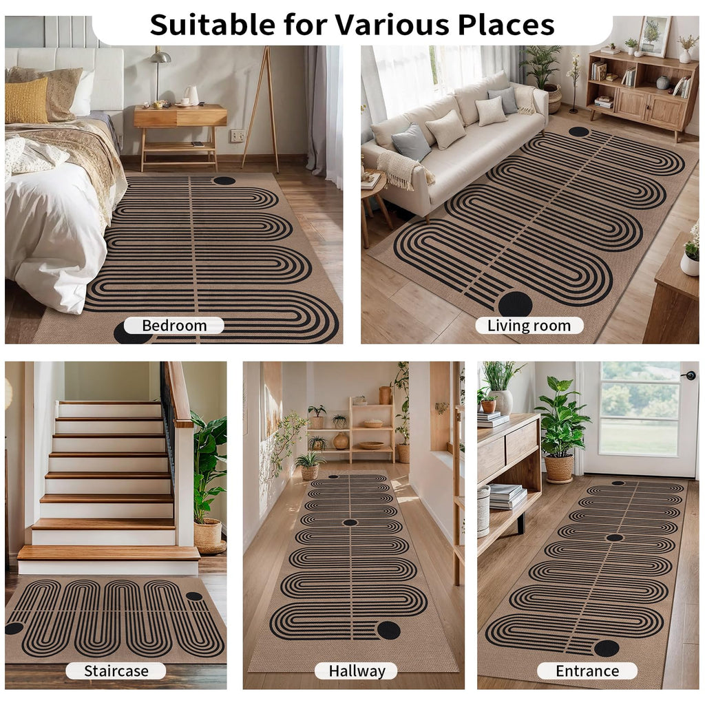 Easy Jute Washable Runner Rugs s, Non-Slip Indoor Rug
