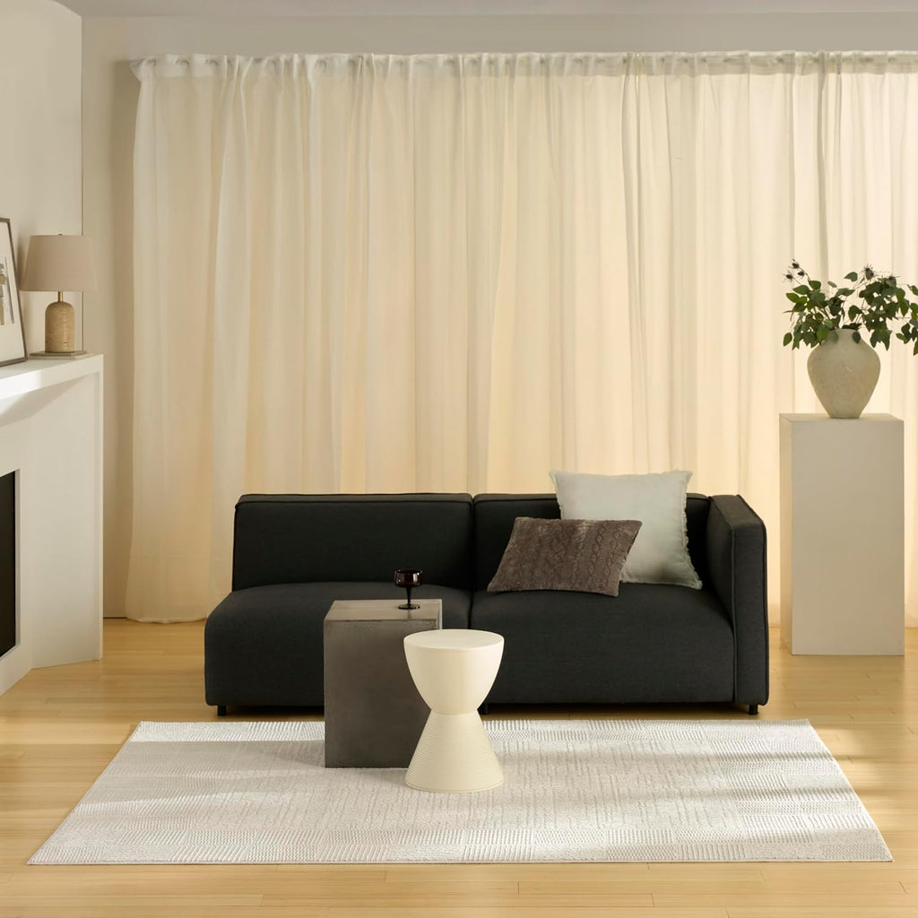 Home Nordic Ivory Area Rug - Easy Clean, Non Shedding, Bed Room, Living Room, Dining Room, Kitchen