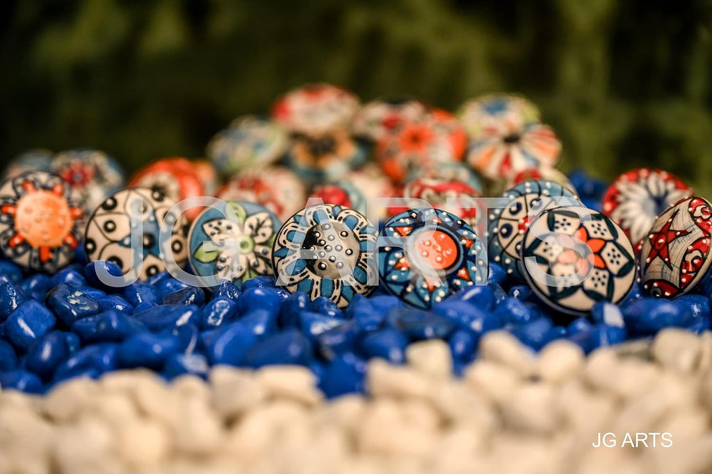 20 X Mix Vintage Look Flower Ceramic Knobs Door Handle Cabinet Drawer Cupboard Pull