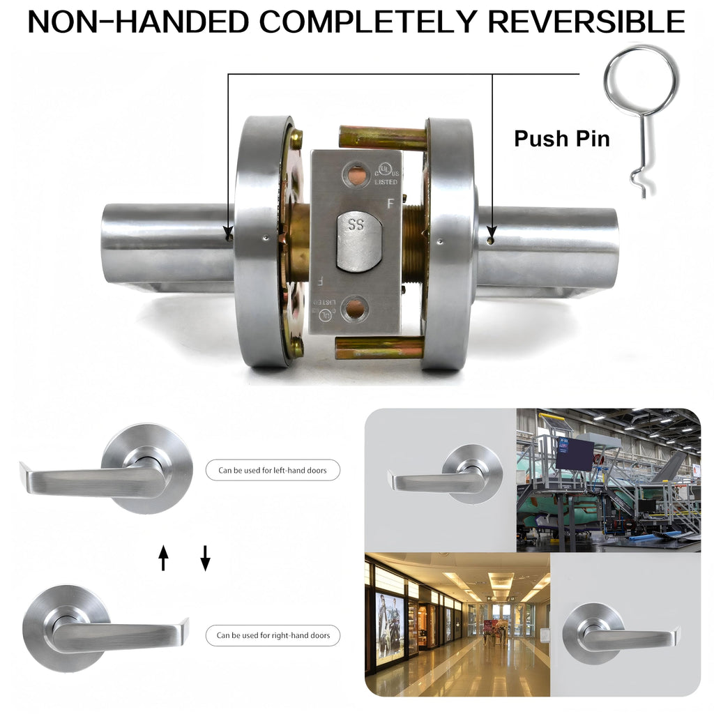 Passage Function Commercial Heavy Duty Cylindrical Handle Lock, Commercial Door Handle, Heavy-Duty Door Lock,ANSI