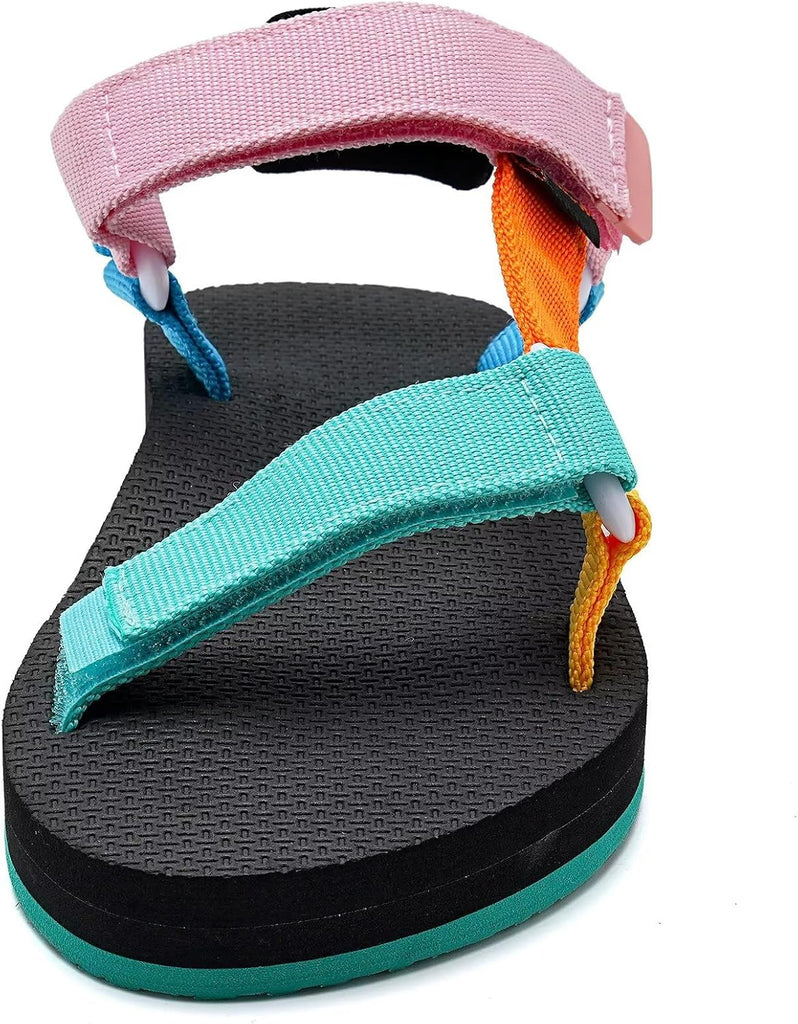 Kids Sandals Boys Girls Lightweight Non-slip Athletic Sandals with Adjustable Webbing for Hiking Walking Beach Water