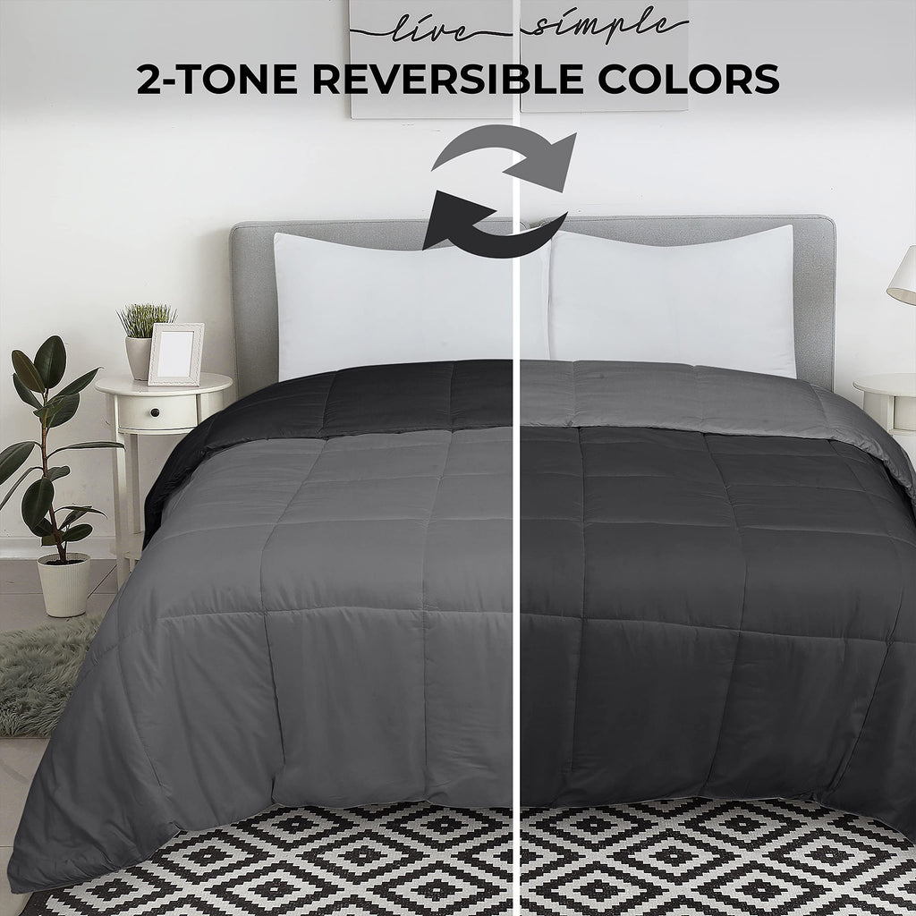California King Comforter - All Season Down Alternative Bedding Comforters - Quilted Comforter with Corner Tabs