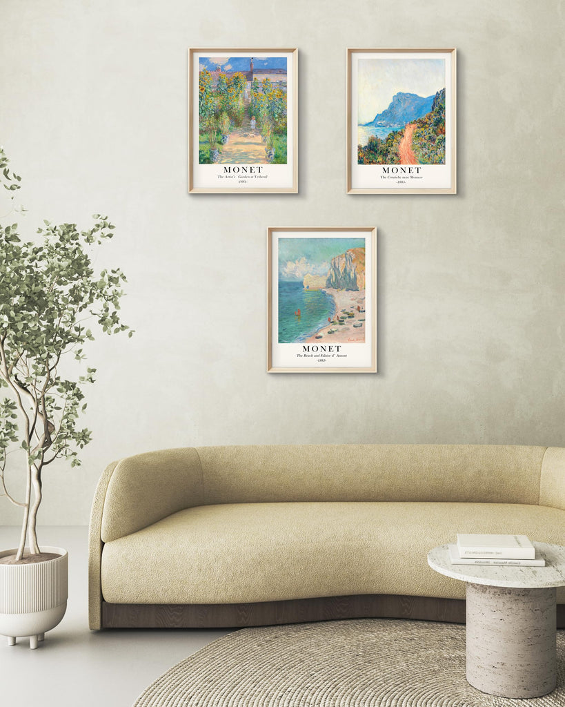 Framed Wall Art, Claude Monet Landscape Canvas Prints Set