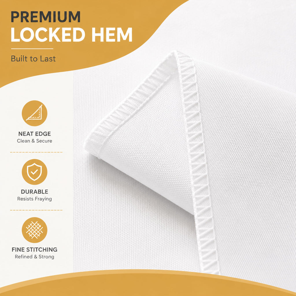 10-Pack 60x102 inch White Table Cloths, Solid Stain and Wrinkle Resistant Oblong Tablecloth, Premium Plain Weave