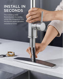 Kitchen Faucets with Pull Down Sprayer, Brushed Nickel Stainless Steel