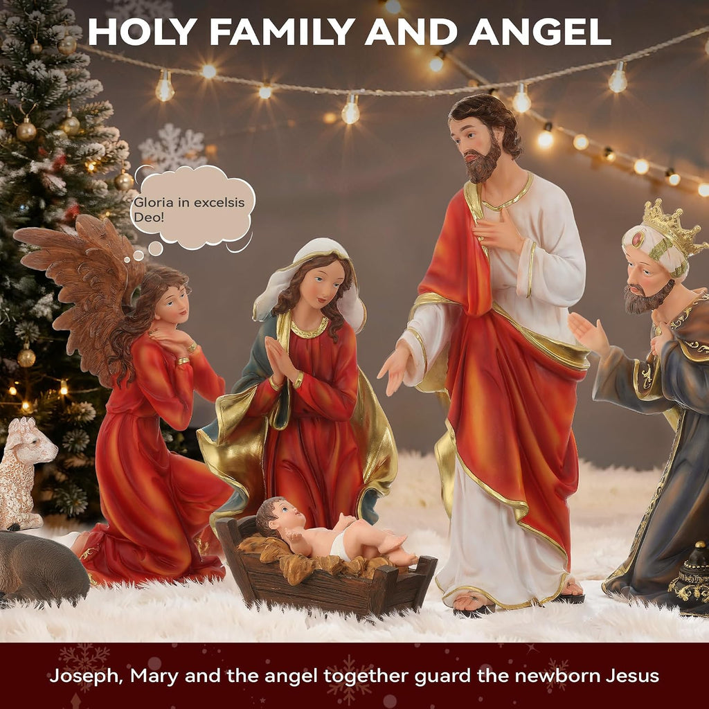 15in Large Nativity Scene Figurines, 12-Piece Nativity Sets & Figures