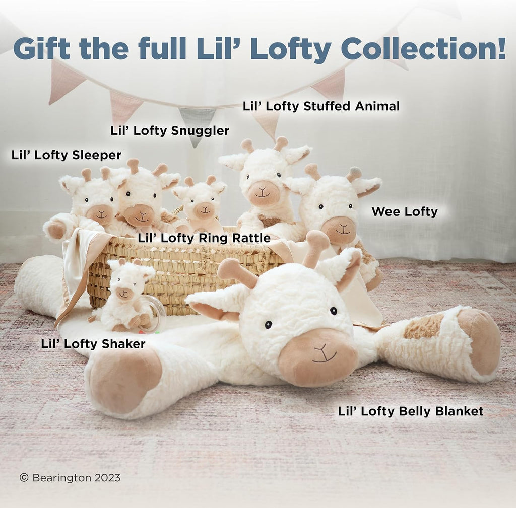 Lil' Lofty Giraffe Lovey Blanket - 18" Soft Plush Baby Security Blanket with Giraffe Head - Cuddly Stuffed Animal