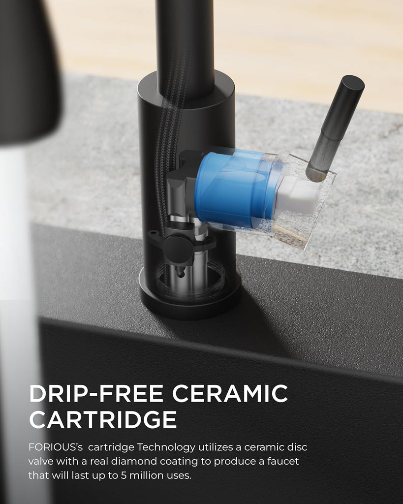 Black Touchless Kitchen Faucet with Soap Dispenser, Hands-Free | Smart Motion Sensor, Hands-Free Bar Sink Faucet