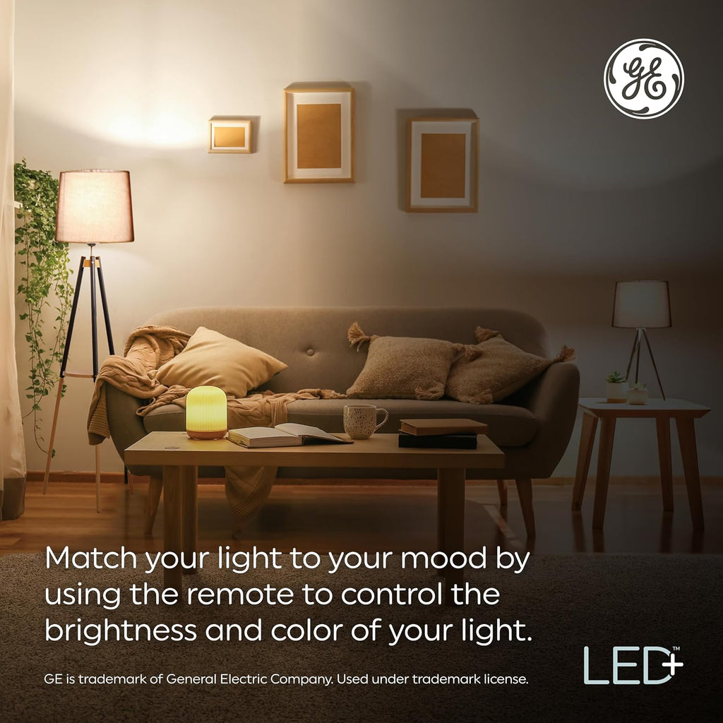 GE LED+ Color Changing PAR38 Outdoor LED Light Bulbs with Remote, 15 Watts, Outdoor Rated Floodlight (3 Pack)