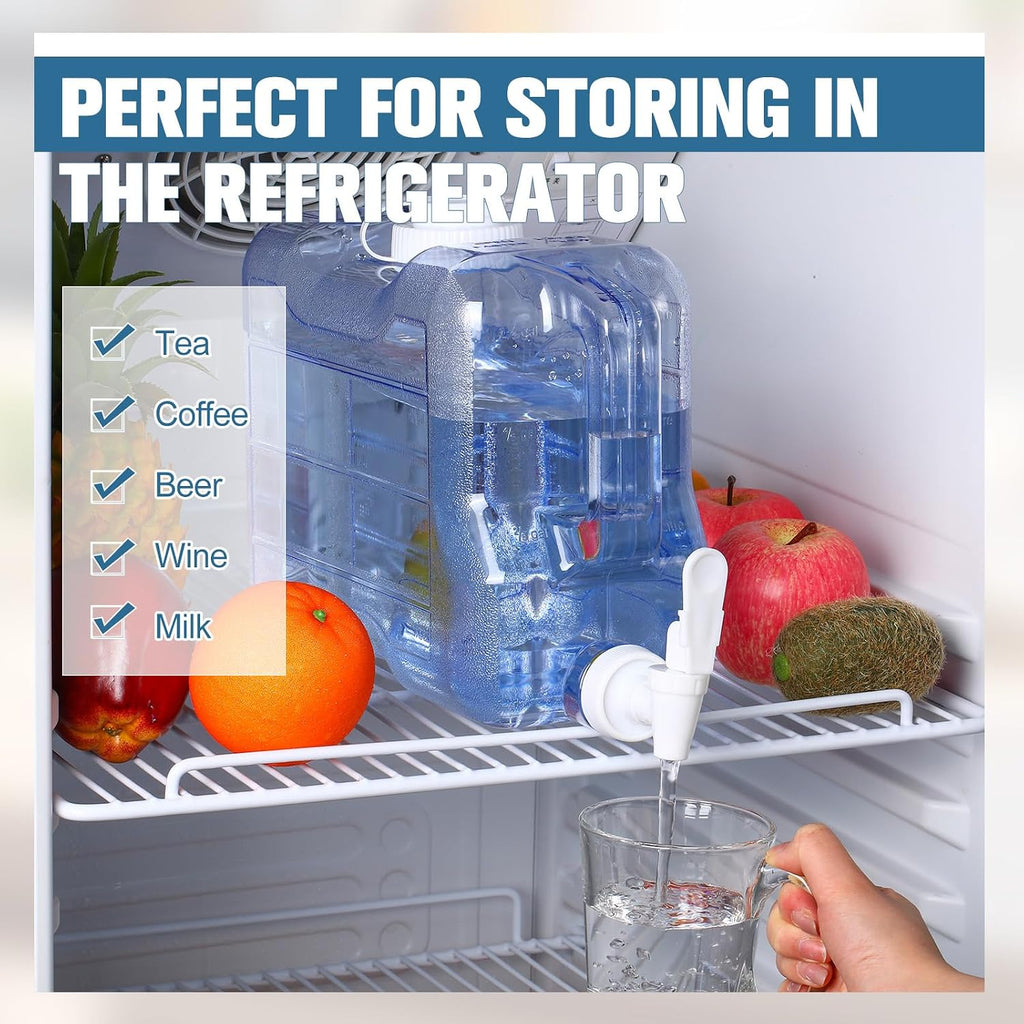 1 Pcs 2 Gallon Fridge Water Dispensers Bottle Plastic Water Jug