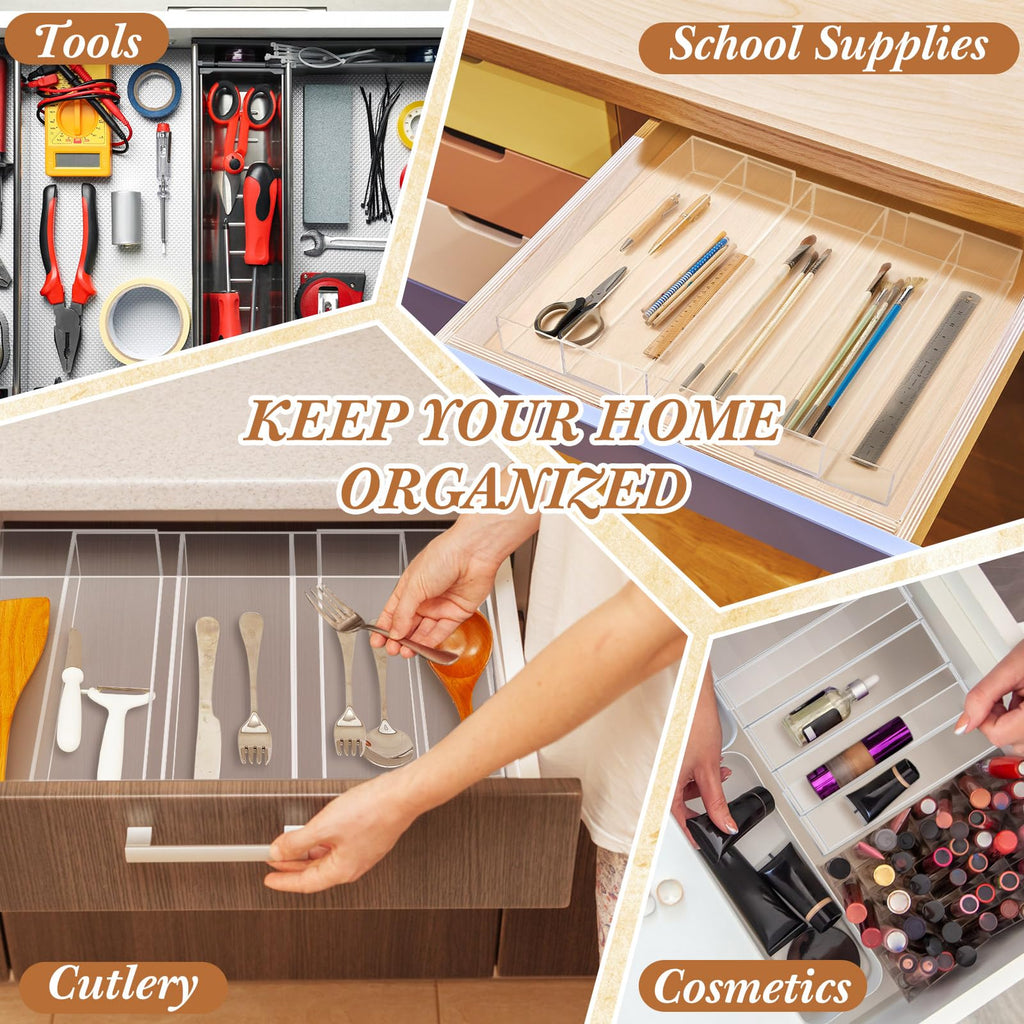 Expandable Drawer Organizer, 12 x 16 Inches, 3-5 Slots