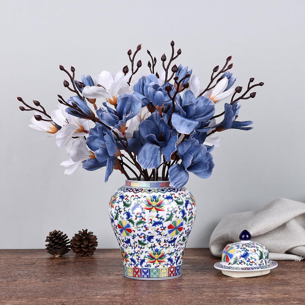 Chinoiserie Ginger Jar - Blue and White Porcelain General Jar, Handmade Ceramic Vase Décor, Classic Chinese Style