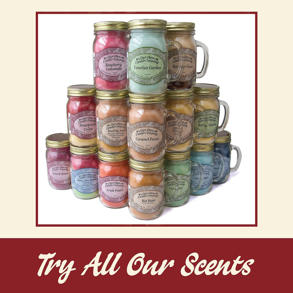 Fresh Linen Candle, Soy Blend, 13 oz Mason Jar