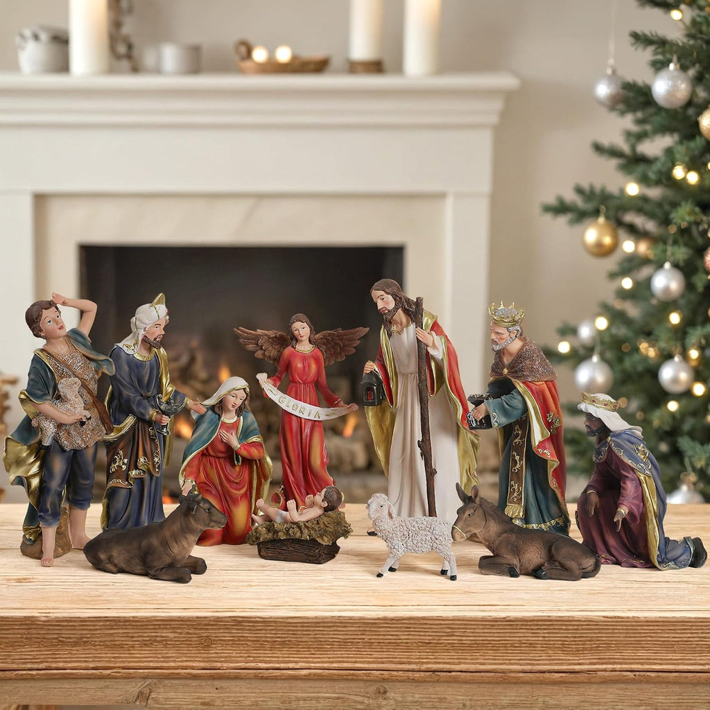 12.5in Nativity Scene Figurines, 12-Piece Nativity Sets & Figures