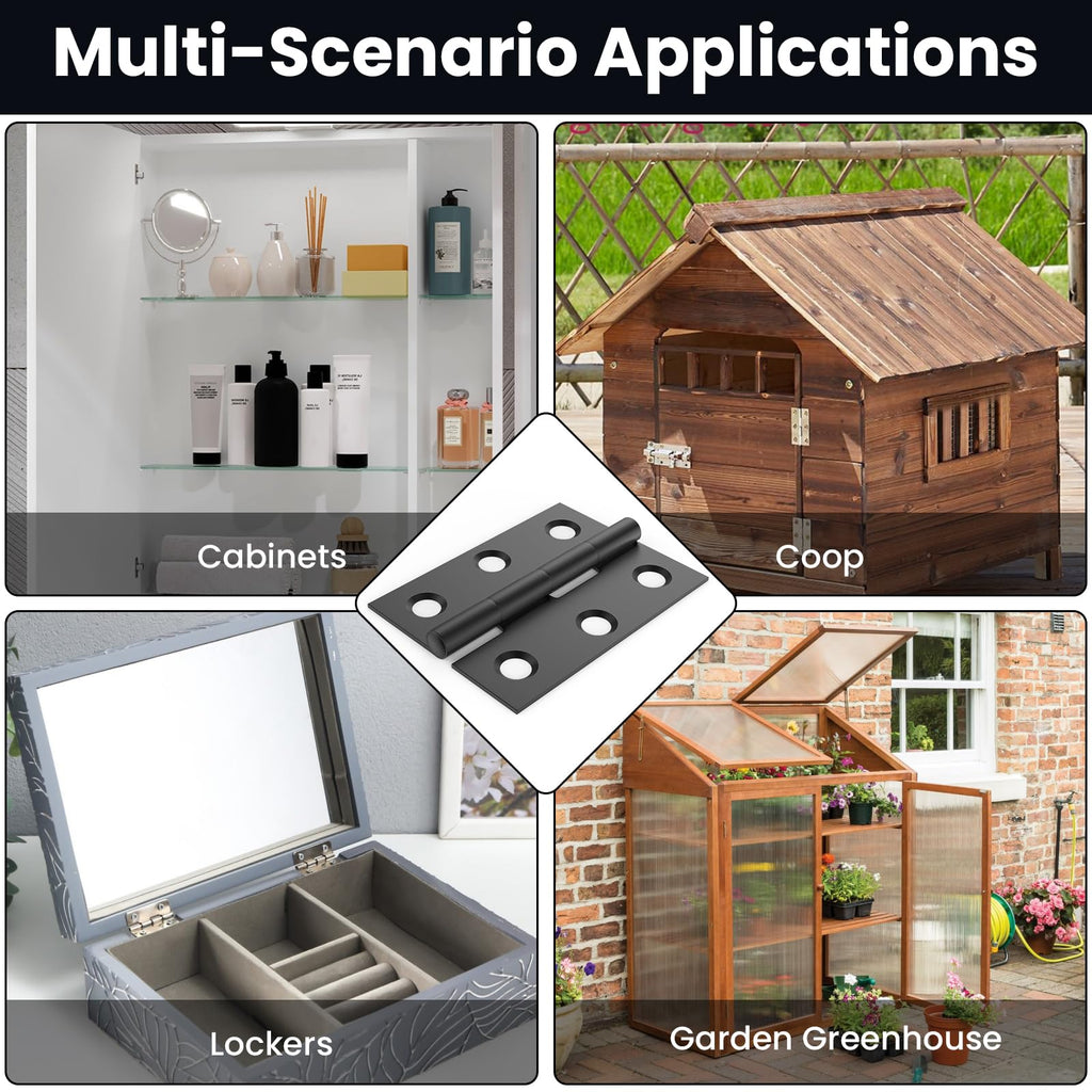 16Pcs 2.5 Inch Door Hinge, Stainless Steel Folding Butt Hinges