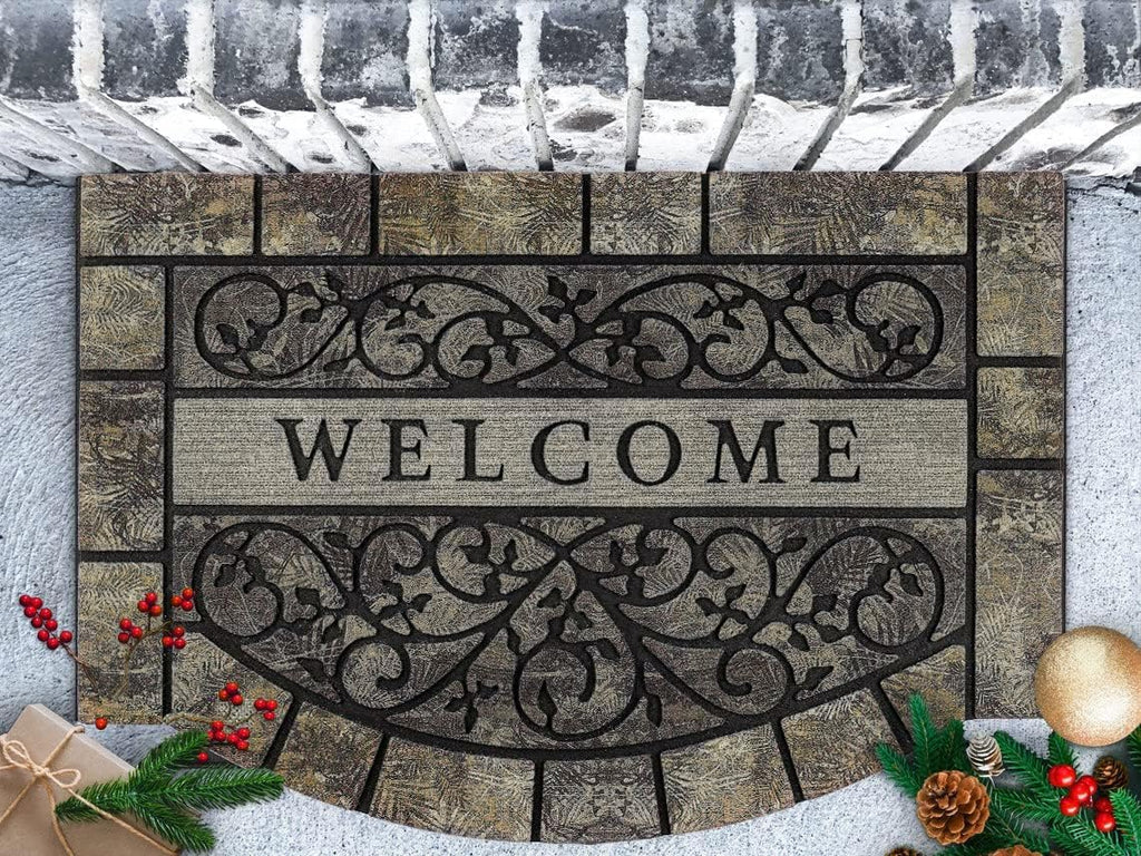Thick Welcome Mats Outdoor, 24 * 36" Large Front Door Mat Entrance, Welcome Mat for Front Door, Heavy Duty No Slip