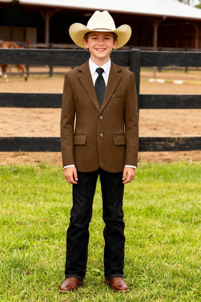Blazer for Boys Suede Sport Coat Casual Suits Jackets for Boy Suede Blazer