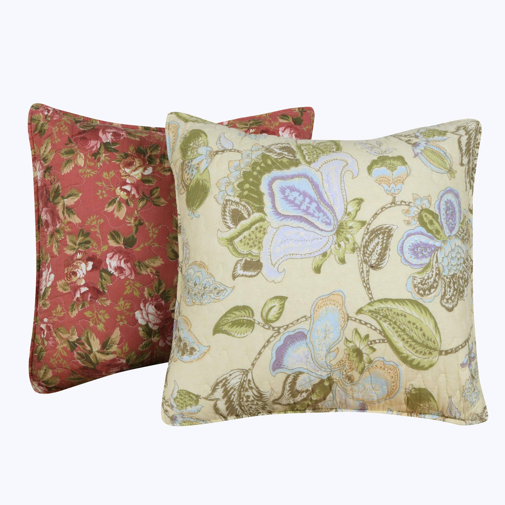 Home Bella Ruffle 100% Cotton Multi-Fabric Ruffled Quilt Set, 5-Piece, Multicolor