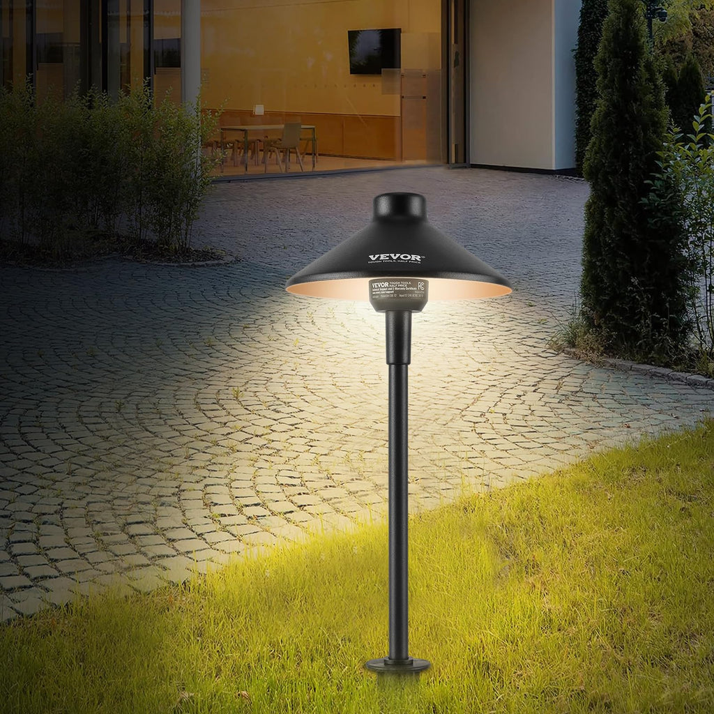 8 Pack Low Voltage Landscape Path Lights, 3W 210LM 12V-24VAC/DC Outdoor LED Pathway Lighting, 3000K Warm White