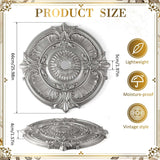26" OD x 2"ID Lighting Ceiling Medallion PU Decorative Ceiling Fan Chandelier Medallion Round Large Cover Plate French